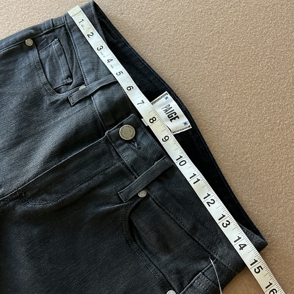 PAIGE NWOT VERDUGO ANKLE BLACK JEANS - Sterling Dark Coated- Size 28 - Picture 7 of 12